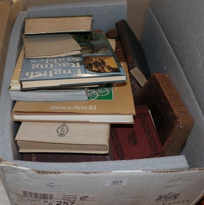 Lot 327 - A box of books comprising horses, carriages, harnesses, literature, etc.