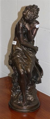 Lot 342 - A bronzed figure of a classical maiden