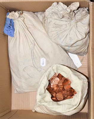 Lot 373 - 3 x Bank Bags containing approximately 5900 Uncirculated Halfpennies.   Approximately 2400 x...