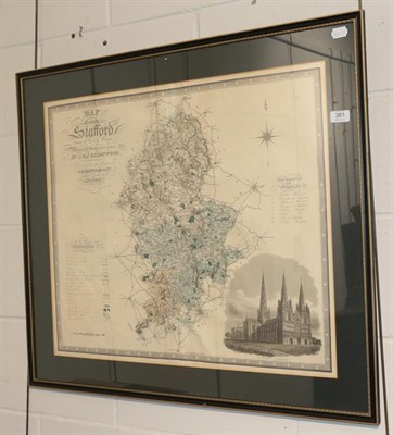 Lot 381 - Staffordshire map, Greenwood & Co