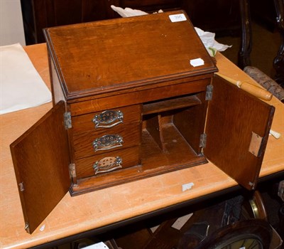 Lot 395 - A late Victorian oak correspondence box