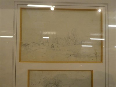 Lot 1008 - Attributed to Henry Edridge ARA (1768-1821) ''Rockfort, Northern France'', pencil drawing, together