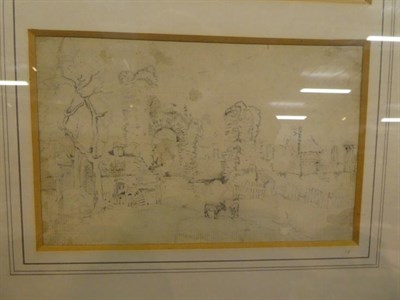 Lot 1008 - Attributed to Henry Edridge ARA (1768-1821) ''Rockfort, Northern France'', pencil drawing, together