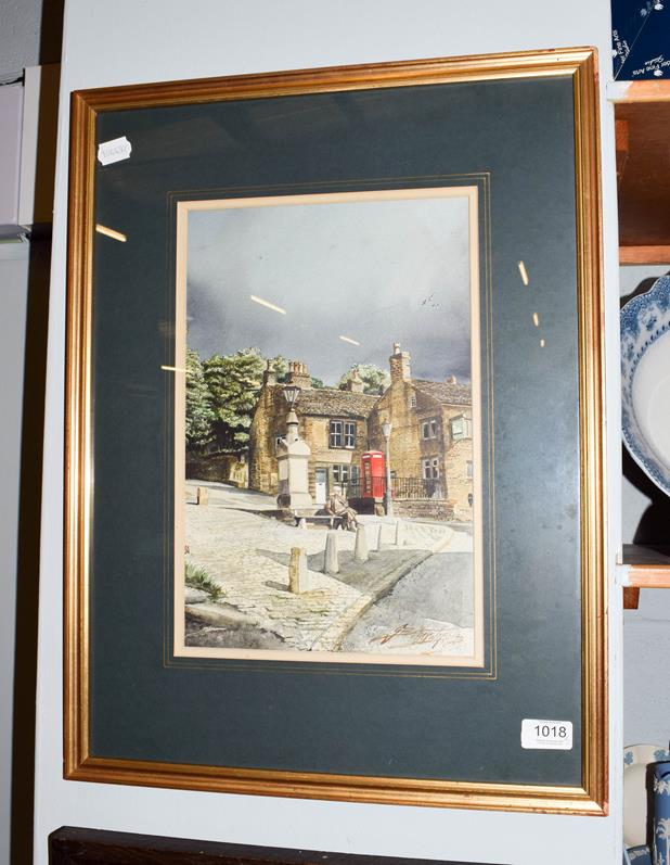 Lot 1018 - Geoff Butterworth (20th century) Threat of rain, signed, watercolour, together with a 20th...