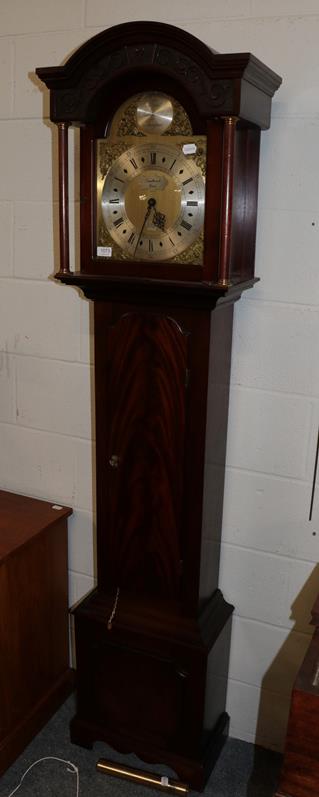 Lot 1073 - A reproduction mahogany Grandmother clock bearing plaque, ''A limited edition of 250, William...