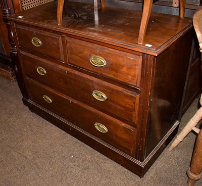 Lot 1102 - A Victorian mahogany three height chest of drawers