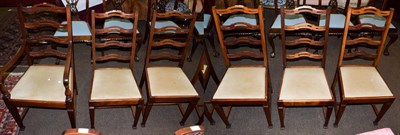 Lot 1146 - A set of six mahogany dining chairs including one carver