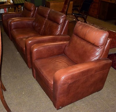Lot 1169 - An Italsofa three piece suite, comprising a two-seater sofa and pair of armchairs (3)