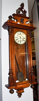 Lot 1176 - A Vienna type double weight driven wall clock, circa 1890