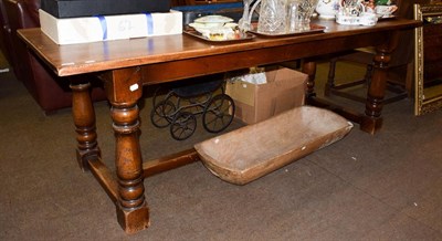 Lot 1178 - An oak refectory table in 18th century style, 224cm by 84cm by 76cm