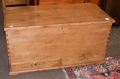 Lot 1217 - A 19th century pine blanket box, 119cm by 56cm by 62cm