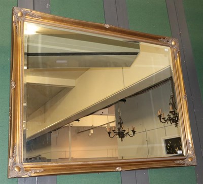 Lot 1227 - A modern large gilt framed mirror, 105cm by 136cm