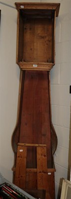 Lot 1245 - A French 19th century pine long case clock case, 237cm high