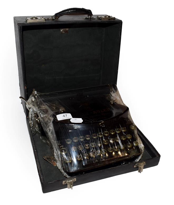 Lot 47 - ~ A Klein Adler typewriter in case