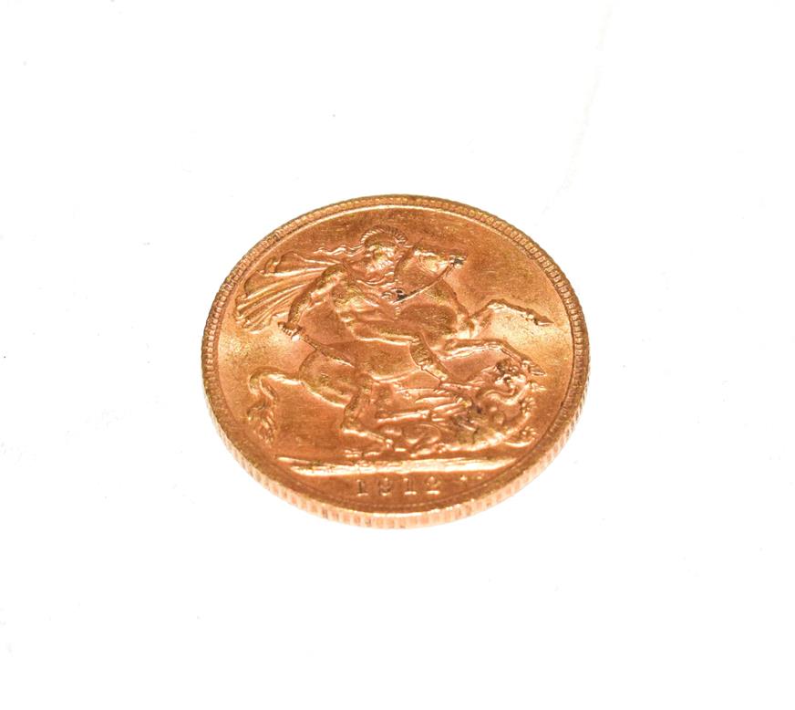Lot 132 - A George V full sovereign dated 1912, 8 grams