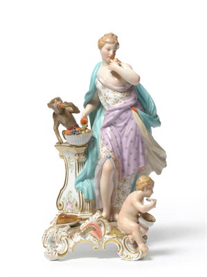 Lot 121 - A Meissen Porcelain Figure Allegorical of Taste, late 19th/early 20th century, after an 18th...