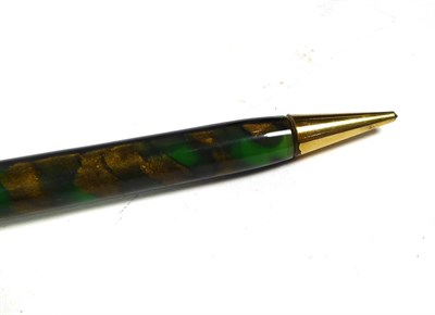 Lot 145 - A Parker Duofold fountain pen with nib stamped 18ct, the ''Swan'' pen by Mabie, Todd & Co., the...