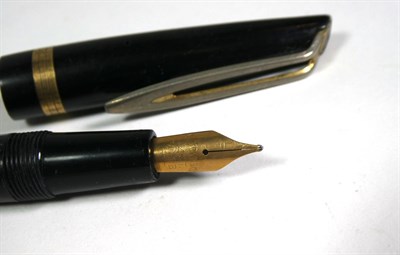 Lot 150 - A Wyvern Perfect Pen No.81 with nib stamped 14ct, the Popular Prince fountain pen with nib...