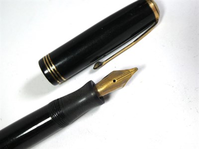 Lot 160 - Two Parker Slimfold fountain pens each with nibs stamped 14k, another Parker fountain pen with...