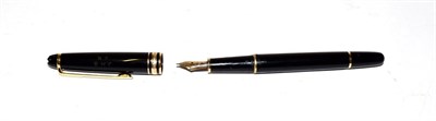 Lot 173 - A Montblanc Meisterstück fountain pen, Numbered MK1285169, the nib engraved with foliage and '4810