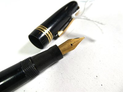Lot 182 - A Swan No.2 fountain pen with nib stamped 14ct, a Swan 2K fountain pen with nib stamped 14-c-585, a