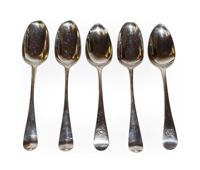 Lot 198 - A set of three George III Irish silver table-spoons and a pair of George III silver...