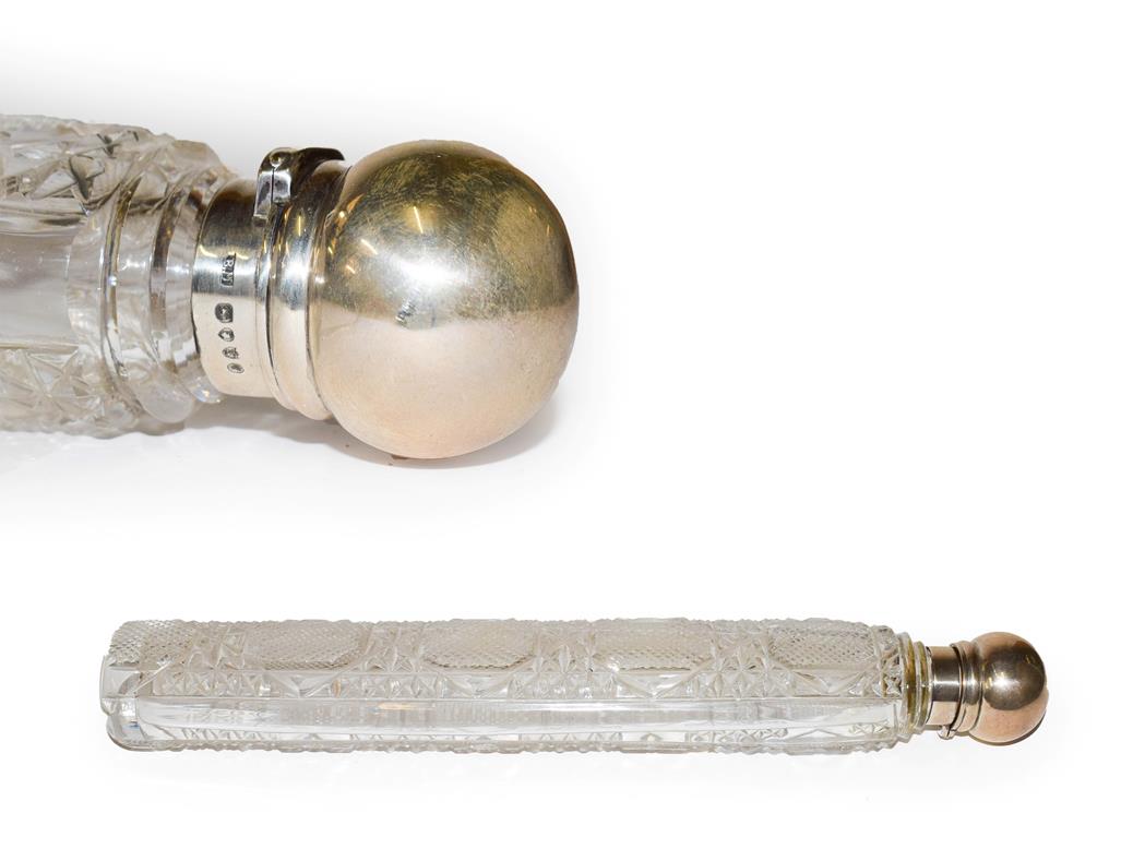 Lot 210 - An oversized Victorian silver-mounted cut-glass scent-bottle, by Frederick Bradford Macrea, London