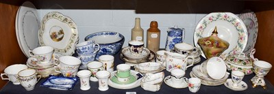 Lot 254 - Various Royal Crown Derby and Derby tea wares, together with other ceramics, including an 18th...