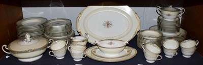 Lot 258 - A Noritake Alden pattern part dinner / tea service including serving plates tureens and teacups etc