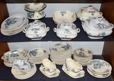 Lot 260 - A late 19th/early 20th century Regent pattern dinner service, printed mark REGENT/B/F,...