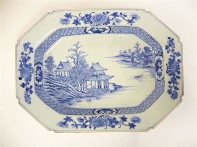 Lot 133 - A Chinese Porcelain Soup Tureen Stand, Qianlong, of canted rectangular form, painted in...