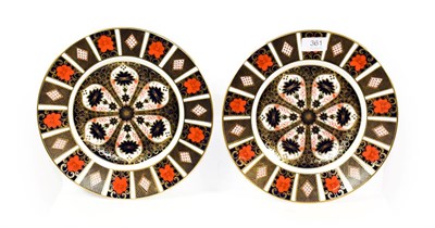 Lot 361 - Two Royal Crown Derby Imari plates, 27cm diamater