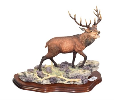 Lot 366 - A Border Fine Arts model of a Red Stag ''Highland Majesty'', signed R. Roberts circa 1997 model...