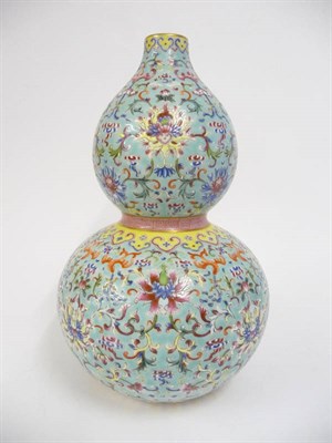 Lot 144 - A Chinese Porcelain Double Gourd Vase, bearing six character Jiaqing reign mark (1796-1820) but...