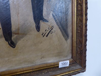 Lot 1002 - ~ P* Sabate (early 20th century) Spanish, Gentleman in a suitmakers, signed and dated 1905, signed