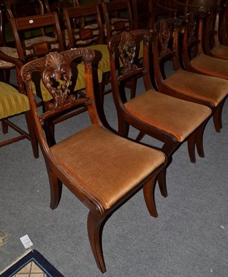 Lot 1112 - A set of six Regency rosewood cane-seated dining chairs