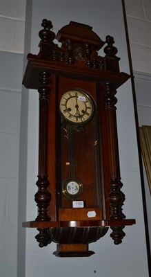 Lot 1153 - A Vienna type striking wall clock circa 1900