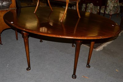 Lot 1204 - An 18th century style oval gateleg table, 195cm by 145cm open by 74cm high
