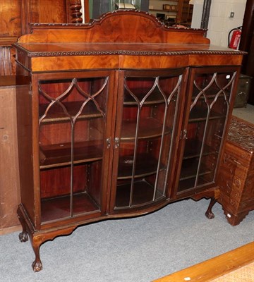 Lot 1229 - A Chippendale style mahogany display cabinet, 138cm by 40cm by 142cm high