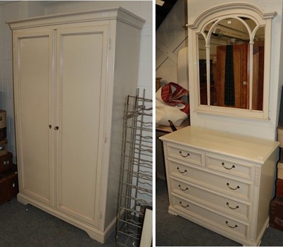 Lot 1267 - Selva, an Italian made two door wardrobe, 117cm by 58cm by 195cm, a matching five drawer chest...