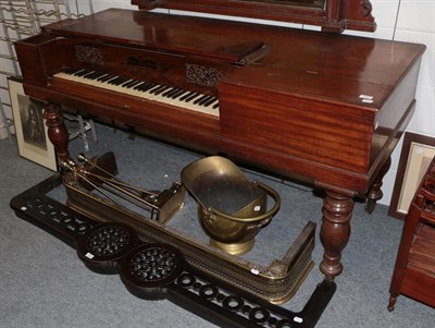 Lot 1269 - A 19th century mahogany and rosewood Clementi & Company, London, square piano, 180cm by 72cm by...