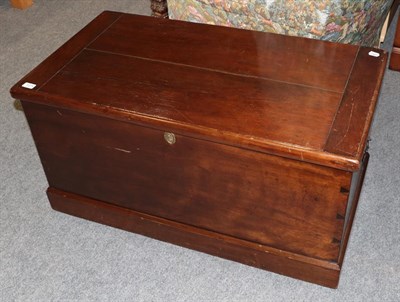 Lot 1274 - A stained pine blanket box, 100cm by 53cm by 54cm high