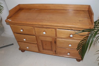 Lot 1292 - A Victorian pine washstand, 132cm by 54cm by 90cm high