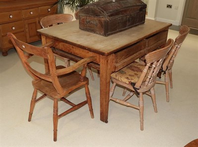 Lot 1293 - Five various pine chairs