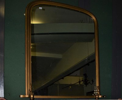 Lot 1336 - A large gilt framed over-mantel mirror
