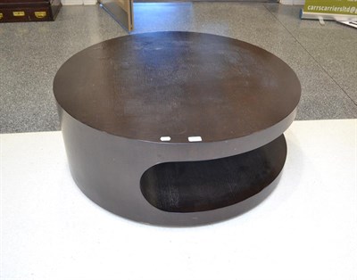 Lot 1341 - A French design ''Marrakesh'' coffee table, circular and on swivel base, manufactured by...