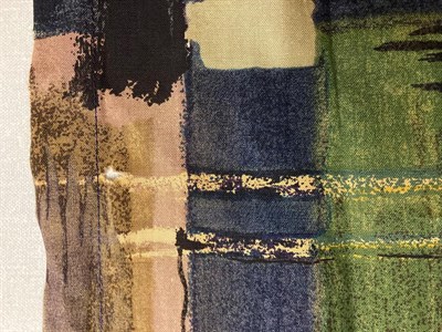 Lot 2014 - Pair of Circa 1960s Cotton Curtains 'Stones of Bath' by John Piper, a screen printed design for...