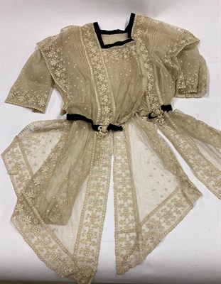 Lot 2033 - Assorted Lace Costume Accessories and Other Items, comprising toddler's cream silk dress,...