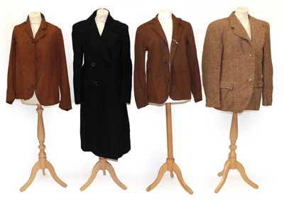 Lot 2076 - Circa 1940s Costume Bearing the CC41 Label, comprising a brown wool jacket with three button...