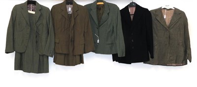 Lot 2078 - Assorted Circa 1940-50s Suits, Jackets and Separates, comprising an Ideal Model green checked...